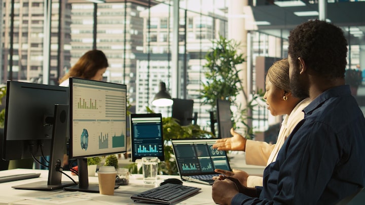 Business team managing operational challenges